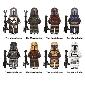 

8 Pcs/set Star Wars LegoE Figure Series Star Wars Building Mandalorian Baby Yoda Blocks Starwars Building Blocks Kids Toys