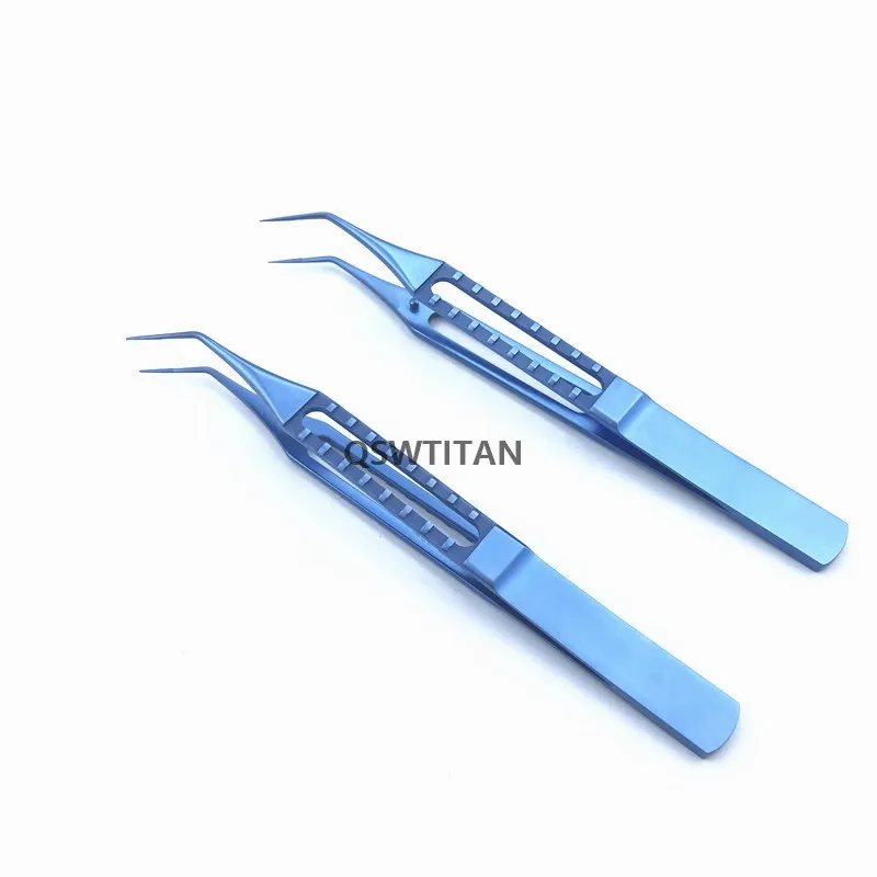 Amarra a Plataforma Oftálmicas com 6mm Pinças Dentada Ângulo Forcep Punho Liso Dental 1 Pces Que 5 Instrumentos p pálpebra