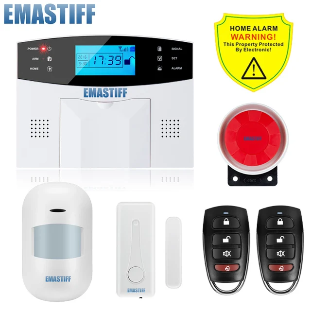 Promote Product APP Wired Wireless Home Security WIFI PSTN GSM Alarm System Intercom Remote Control Autodial Siren Sensor Kit |