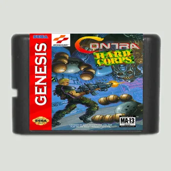 

Contra Hard Corps NTSC-U 16 bit MD Game Card For Sega Mega Drive For Genesis