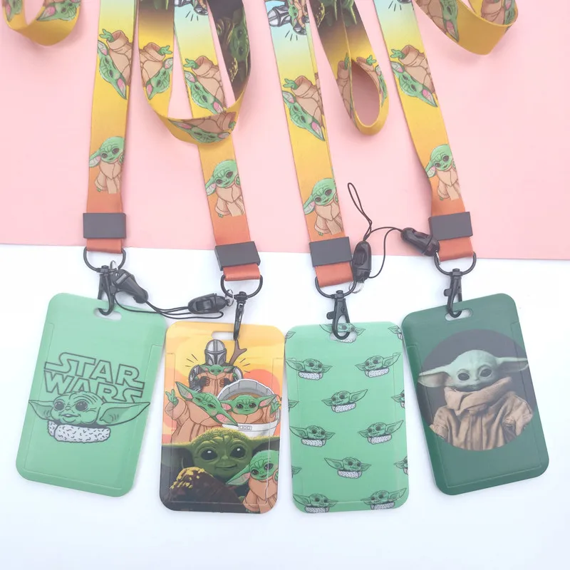 Anime Disney Pvc Card Student Campus Card Hanging Neck Bag Card Holder Cordino Id Card Pasto Card Package Toys