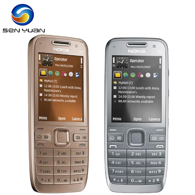 Original Unlocked Nokia E52 GSM 3G Mobile Phone Bluetooth 2.4'' Display WIFI GPS CellPhone Russian Keyboard E52 DumbPhone 1