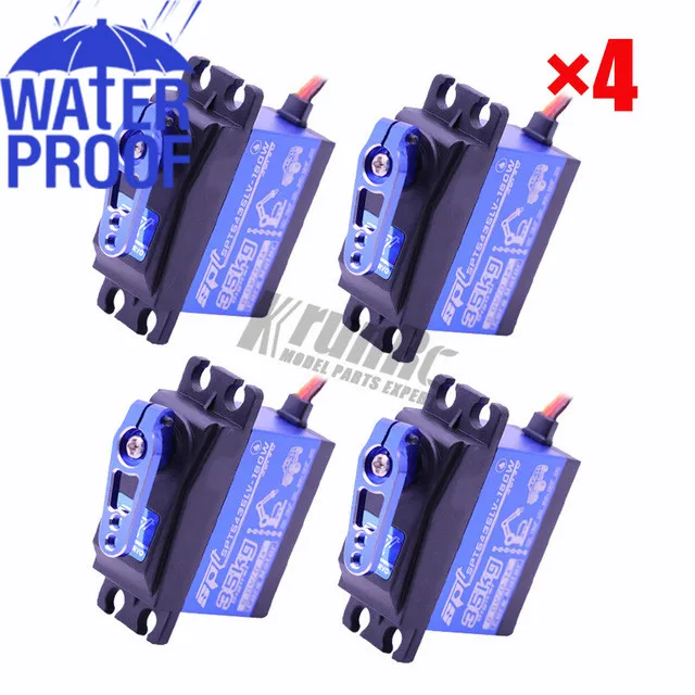 4 pcs 180W with arm 1/2/4 шт. SPT 5435lv 35 кг большой крутящий момент цифровой сервопривод тигельные алюминиевые металлические шестерни для RC Самолет, автомобиль, вертолет, части лодки - Цвет: 4 pcs 180W with arm