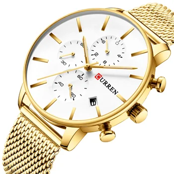 

Dropshipping CURREN Men Luxury Business Quartz Military Watch Fashion Stainless Steel Band Wrist Watches Clock Male Date Relogio