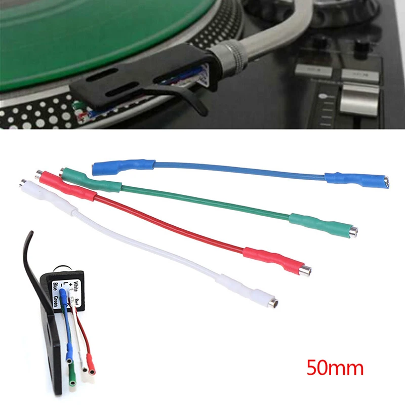 

4Pcs 7N headshell wires OFC turntable leads phono cartridge cables replacement