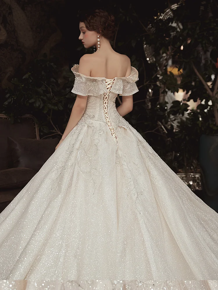 Свадебное платье Vestido De Noiva, шикарные свадебные платья, винтажные Роскошные блестящие турецкие свадебные платья, сексуальные хрустальные стразы