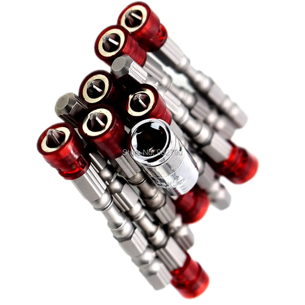 

10x Magnetic Screwdriver Bits PH2 Phillips Head 65mm Screw Driver Bits & Square Drive 1/4" to 1/4" Hex Bit Adapter Bit Holder