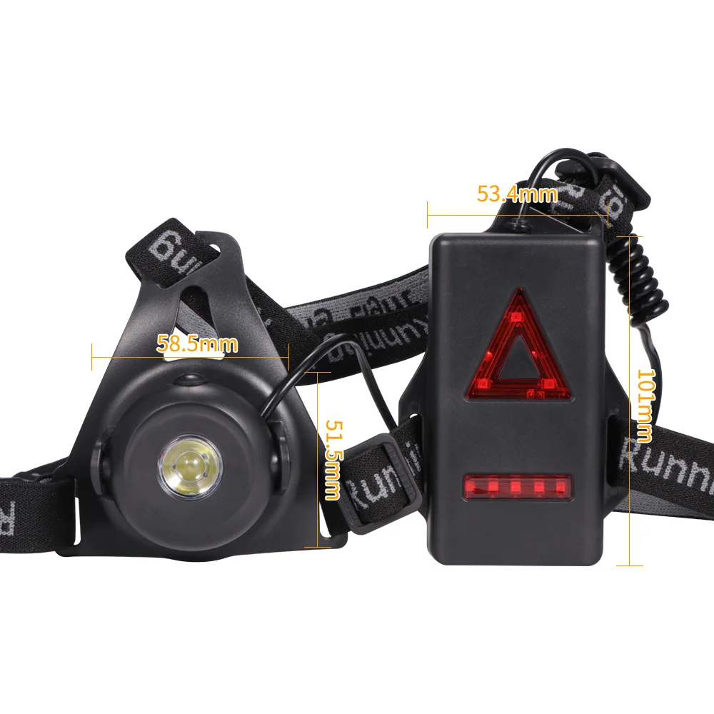 Велосипедный светильник USB зарядка ночной бег вспышка светильник светодиодный нагрудный фонарь для занятий спортом на открытом воздухе бег Велоспорт безопасность сигнальные огни аксессуары