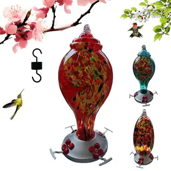 

Outdoor Hanging Stained Glass Hummingbird Feeder Hanging for Garden Yard Decoration a very good gift art