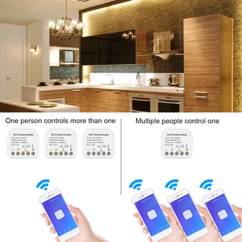 

WiFi Relay Switch Module Self-Locking Momentary Inching Relay APP Control