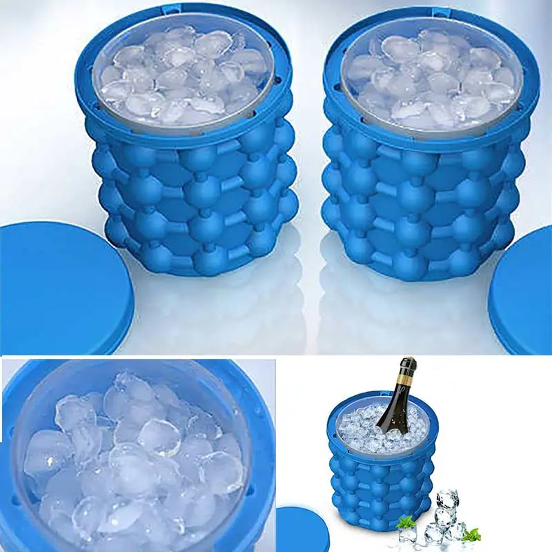 

120 Lattices Silicone Ice Bucket Wine Ice Cooler Cube Maker Beer Cabinet Space Saving Kitchen Tools Drinking Whiskey Freeze