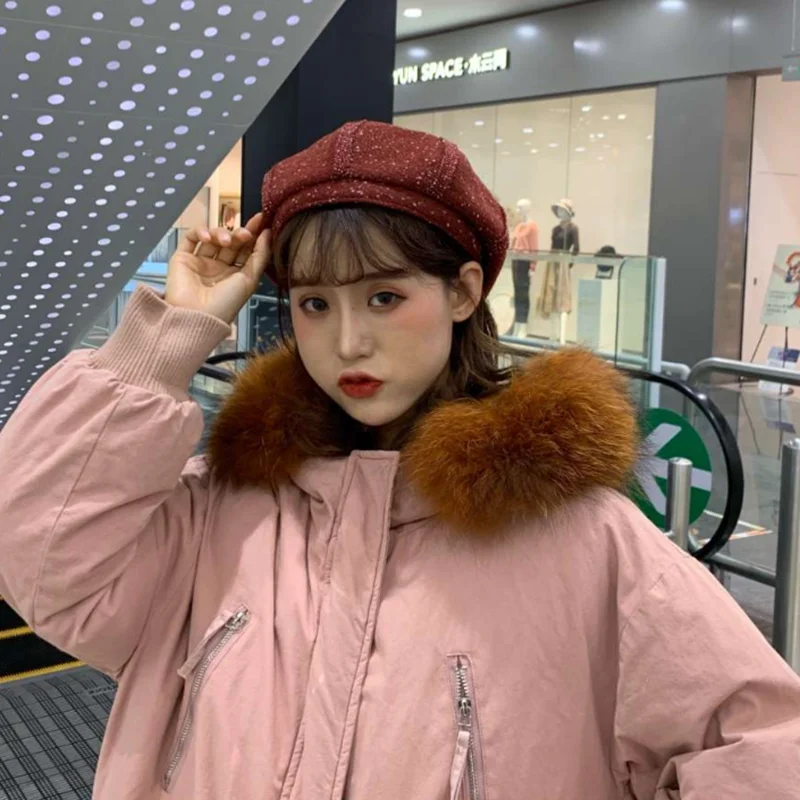 Fashion Winter Beret Hats Female Elegant Painter Hat For Girls Plain Cap Octagonal Cap Solid Black Beret Hat Girls Female