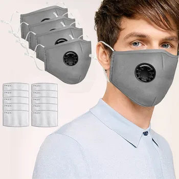 

4PCS Windproof Face Shield +10 Filter Breathable Cloth Face Mask Reusable Face Shield Washable Mouth Mask mascarillas