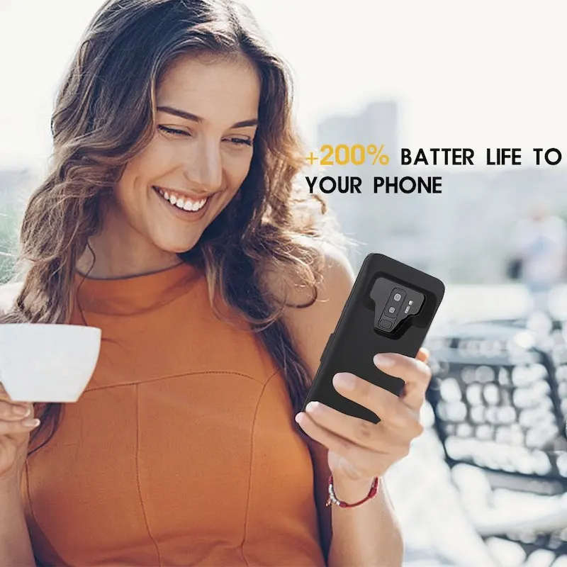 7000 мАч Внешний аккумулятор для samsung Galaxy S9 S8 A8 Plus, ультра-тонкий портативный внешний резервный чехол
