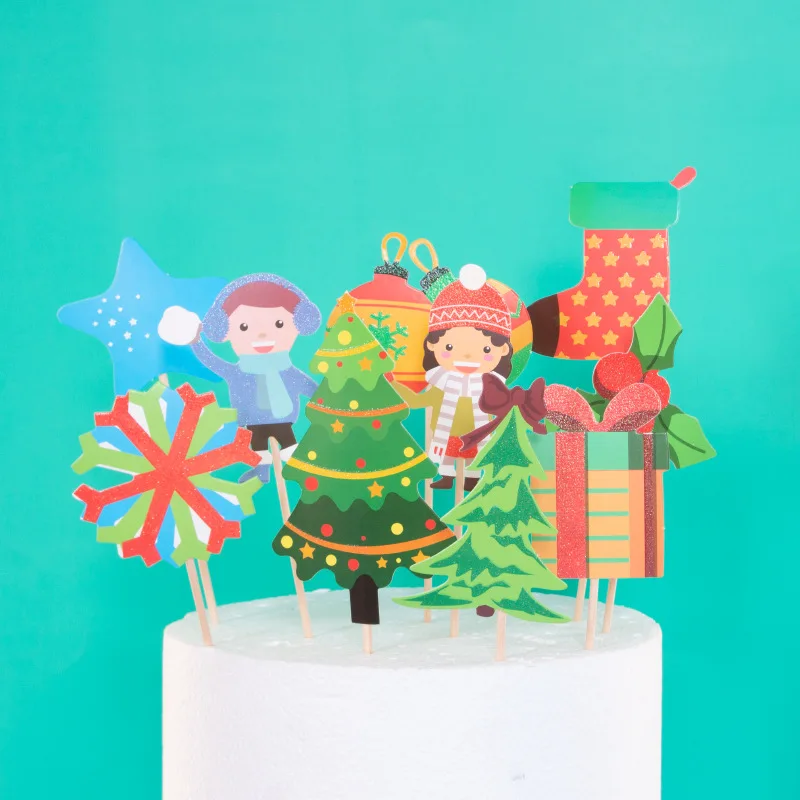 Cakelove Merry Топпер на Рождественский торт набор бумаги Санта Клаус выбирает рождественские торты украшения вечерние Рождественский капкейк топперы Рождество