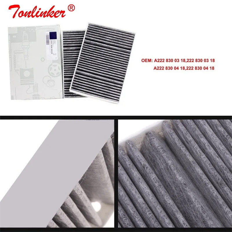 Cabin Filter A2228300318 2 Pcs For Mercedes S-CLASS W222 V222 X222 S300 S350/A217 C217 S400 S450 S500 S560 S600 S63 S65 Model