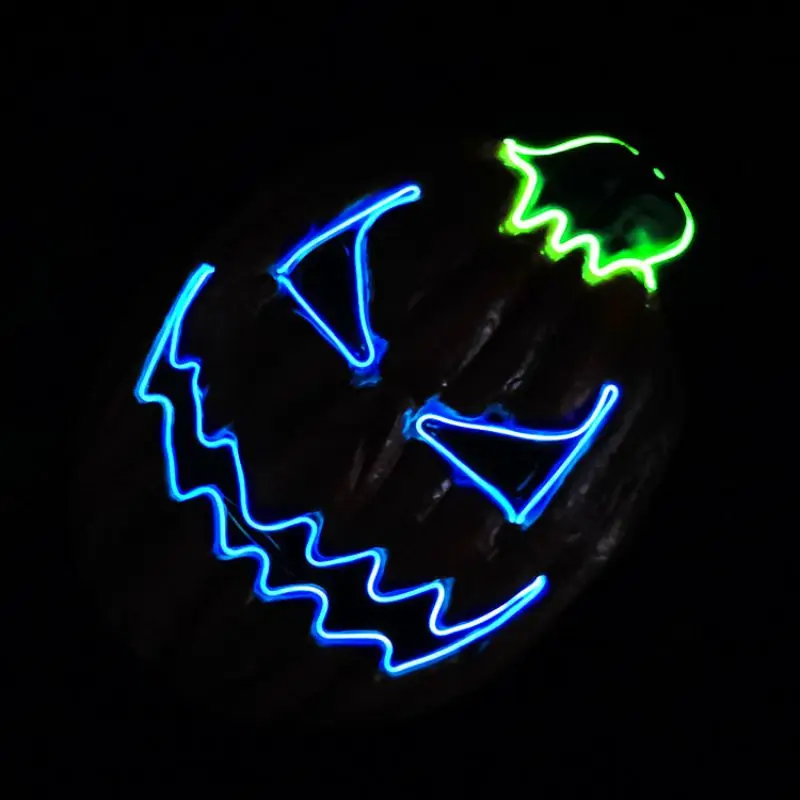 Уникальная маска для Хэллоуина, ручная роспись, тыква, светящаяся маска для уличного танца, маска для призраков, бар, маскарад, вечерние световые маски для выступлений