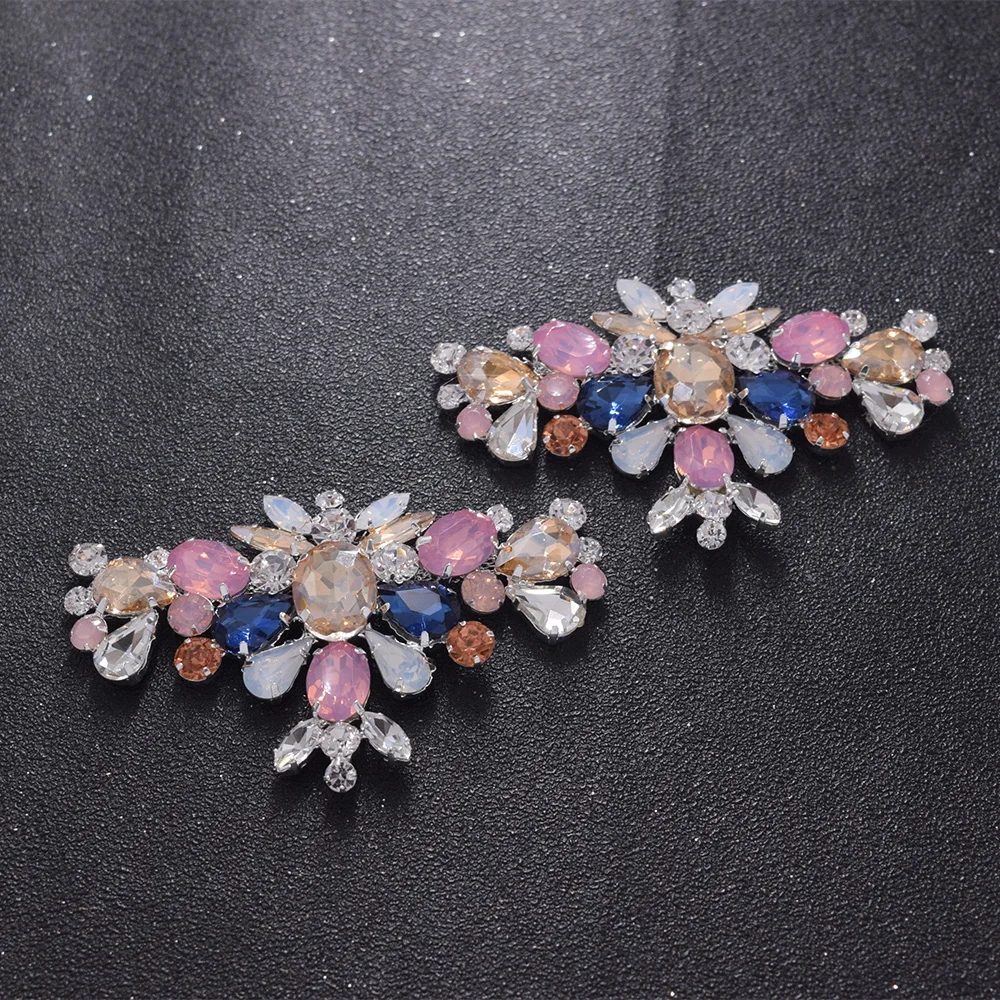 Opal rhinestone belt appliques sewing  (2)