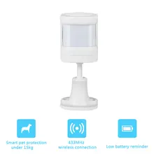 Mini détecteur de mouvement PIR Intelligent sans fil, 433MHz, système d'alarme de sécurité domestique Anti vol, wi fi, GSM