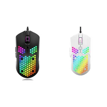 

M5 Hollow-Out Honeycomb Shell Gaming Mouse Colorful Rgb Backlit Light Wired Mice With 7 Buttons For Game Lovers