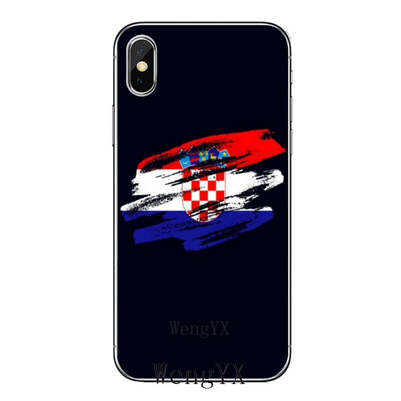 Флаг Хорватии для iPhone XR X XS Max 8 7 6s 6 plus SE 5s 5c 5 iPod Touch аксессуары чехол для телефона - Цвет: Croatia-flag-A-08