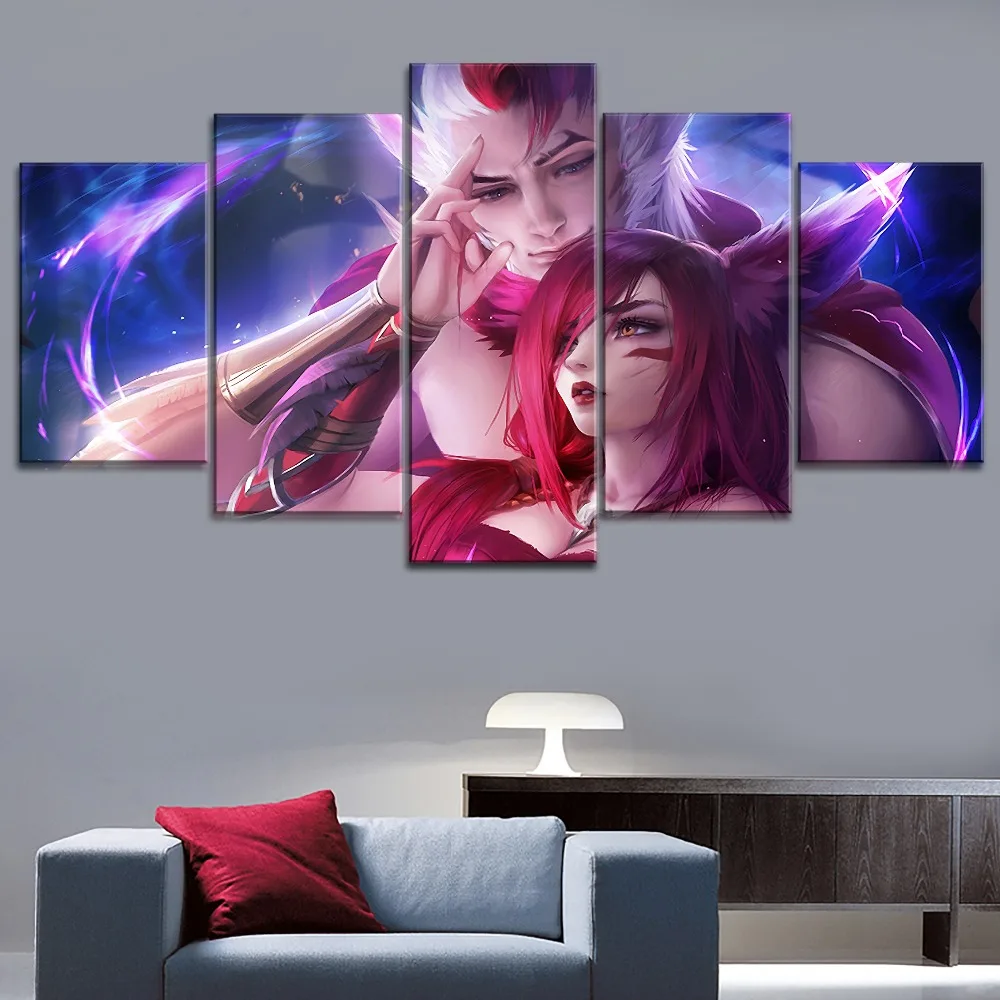 Модульные картины с рамкой 5 шт. плакат игры ракань и иая на холсте Современный