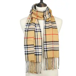 2019 осень и зима новый стиль искусственный кашемир шарф женские теплые кисточки шаль Европа и Америка veritile модный шарф