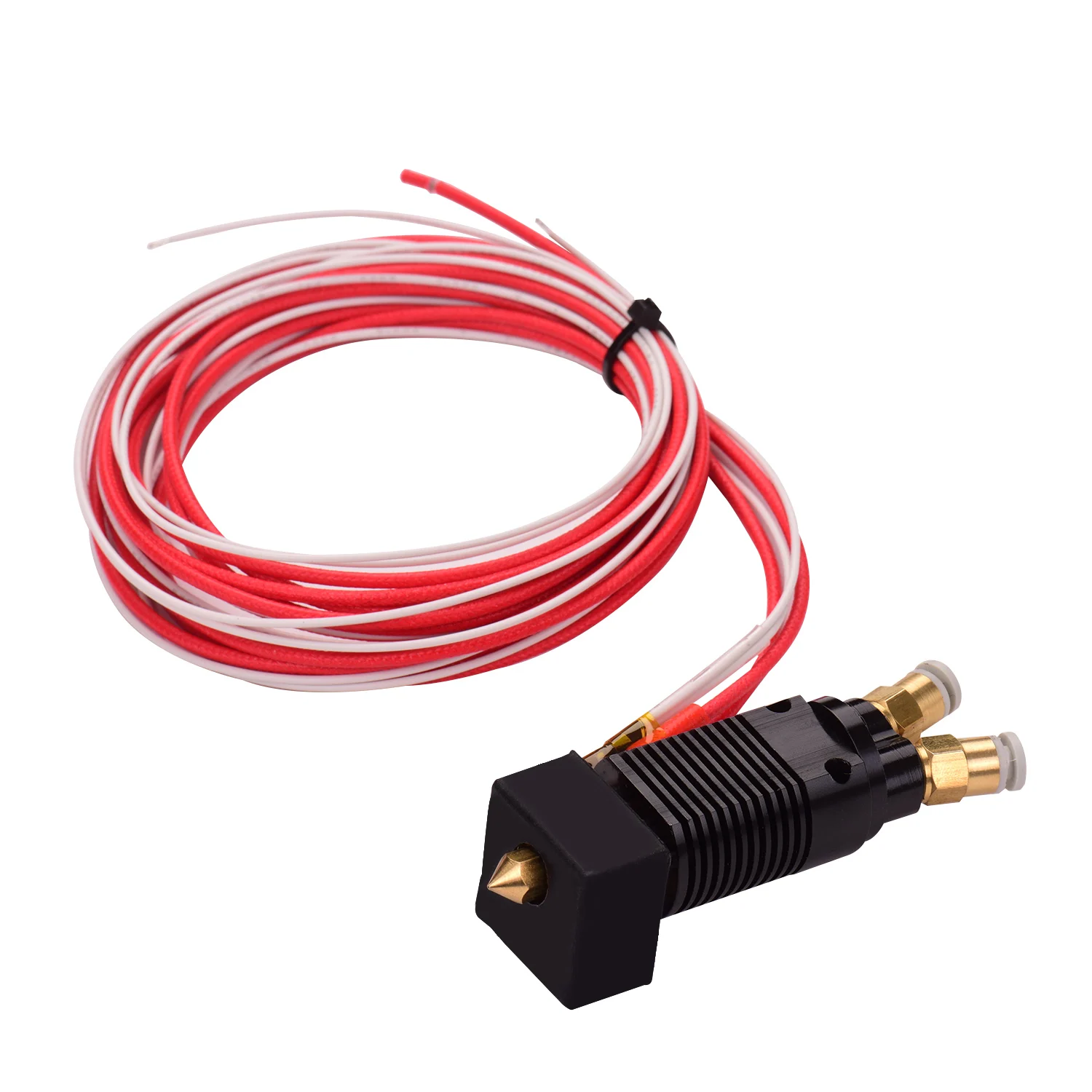 Aibecy 2 в 1 из двухцветный металлический Hotend экструдер комплект с кабелем 0,4 мм Латунное сопло печать тепла 12 В/24 В для деталей 3d принтера