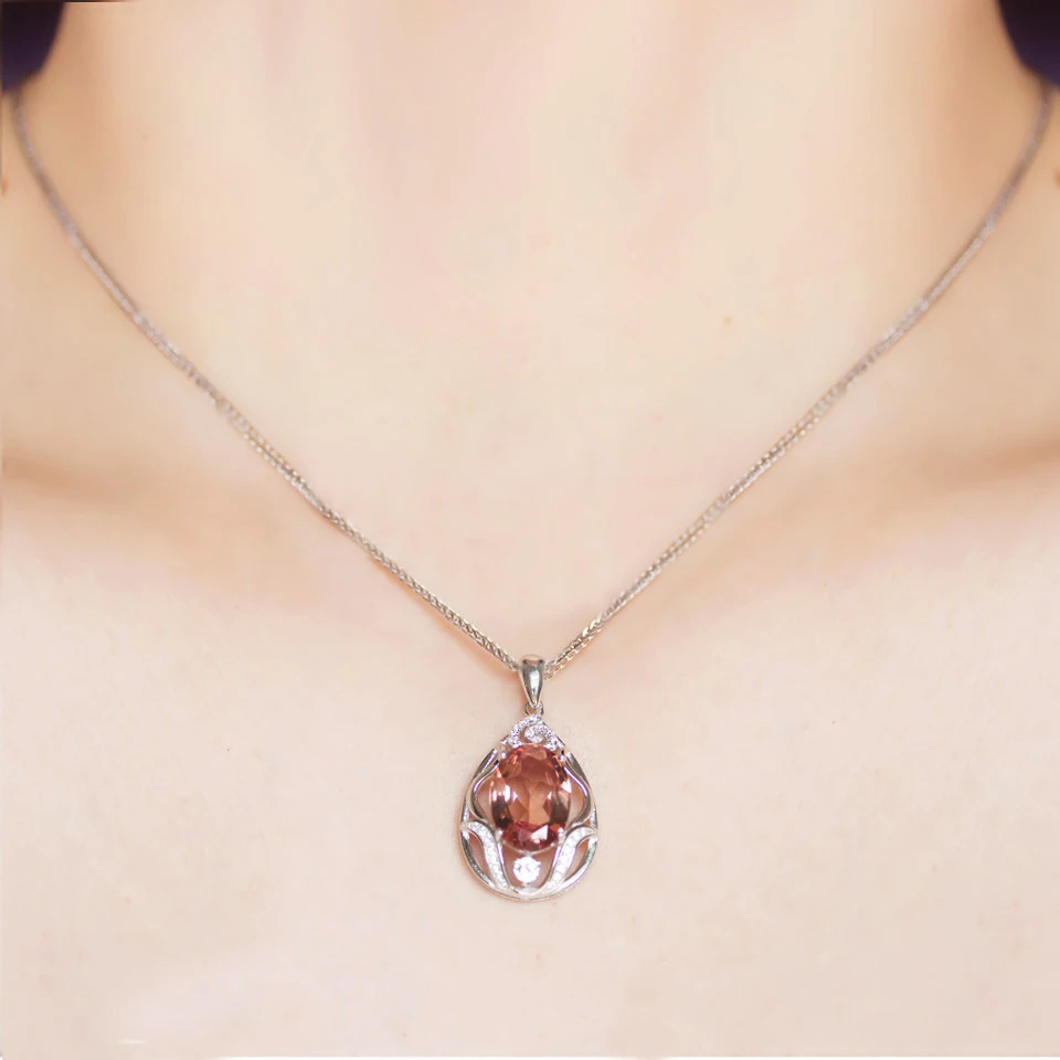 Bolai 5.3ct color change sultanit pendant necklace 925 sterling silver diaspore oval 14*10mm gemstone vintange jewelry women's