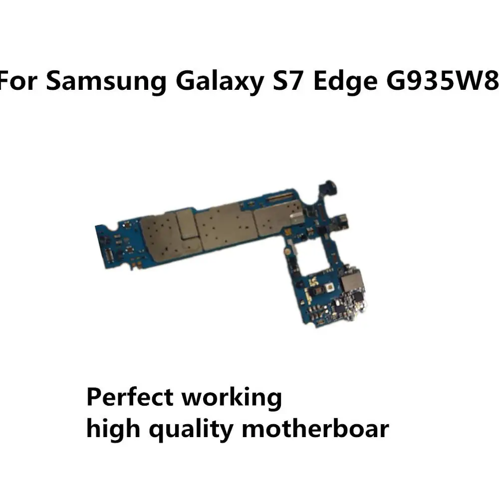 Used Original Motherboard For Samsung Galaxy S7 Edge G935W8 Unlocked Mainboard Logic Board Tested Plate