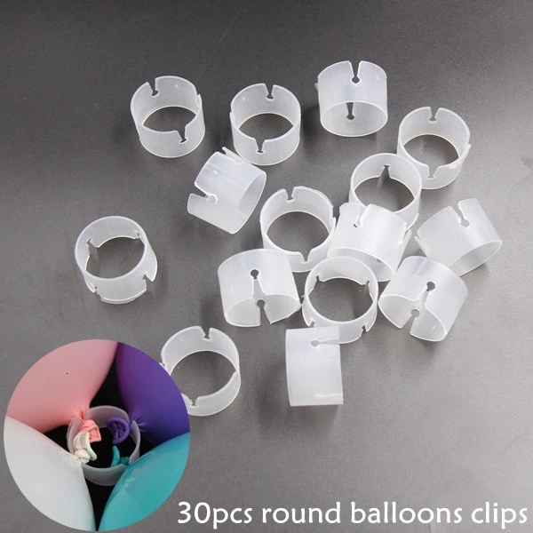 Round Balloon Clip 1 Набор 7 трубок подставка для воздушных шаров держатель для шарика дисплей конфетти шарики для детского душа Дети День Рождения Вечеринка Свадьба украшения поставка - Цвет: Round Balloon Clip