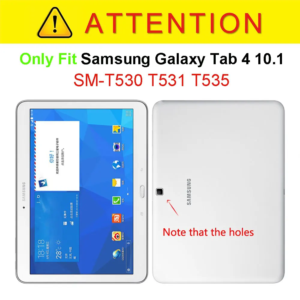 Легкий кожаный чехол-книжка для samsung Galaxy Tab 4 10,1 '', чехол для модели SM-T530/T531/T535, чехол s с ручкой+ пленка