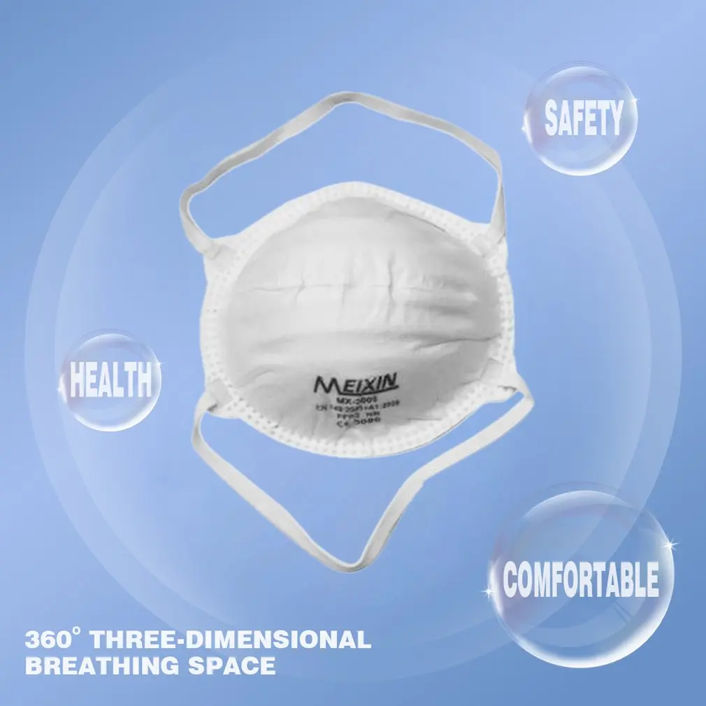 

Anti-fog headband FFP2 grade round mask non-woven Dust Mask Anti Breathing Bicycle Riding Face Mask Safety Masks