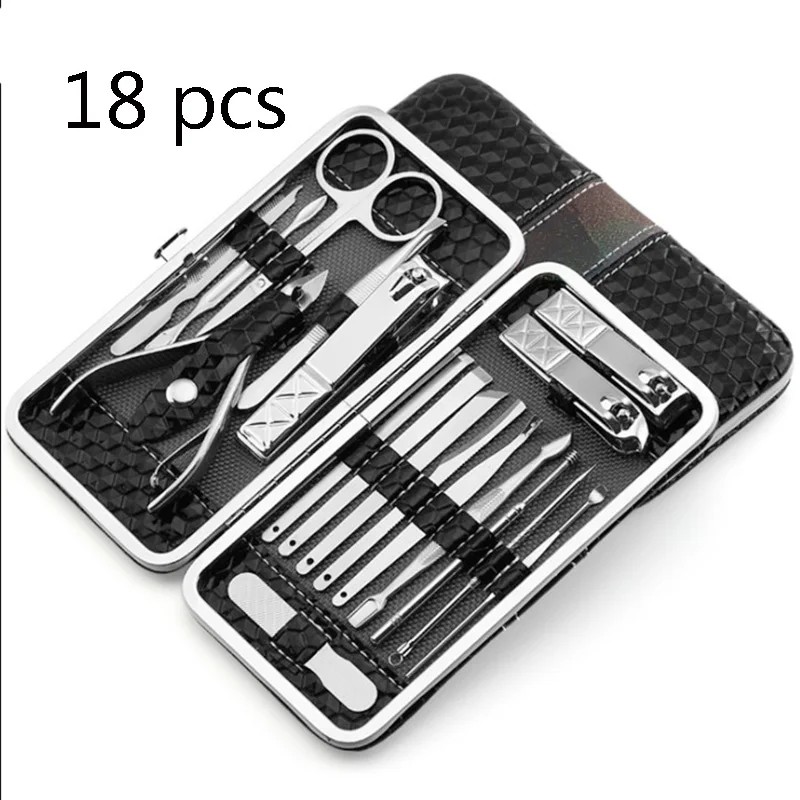 18 PCS кусачки для ногтей набор из быстрорежущей инструментальной стали