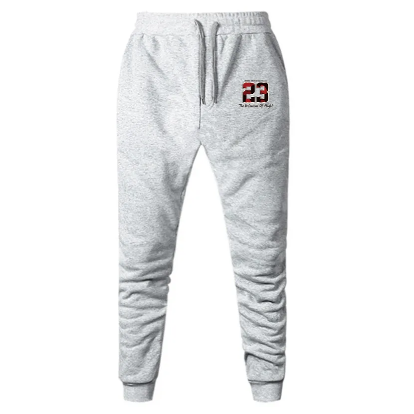 Мужские брюки, новая мода Jordan 23, штаны для бега, мужские повседневные спортивные штаны, штаны для бодибилдинга, фитнеса, спортивные штаны, мужские спортивные брюки, XXXL - Цвет: Light gray 79
