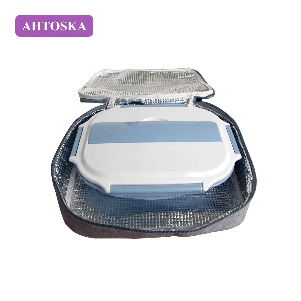 AHTOSKA двойной Слои СВЧ нагрева 3 опоясывает обед Коробки Нержавеющая сталь