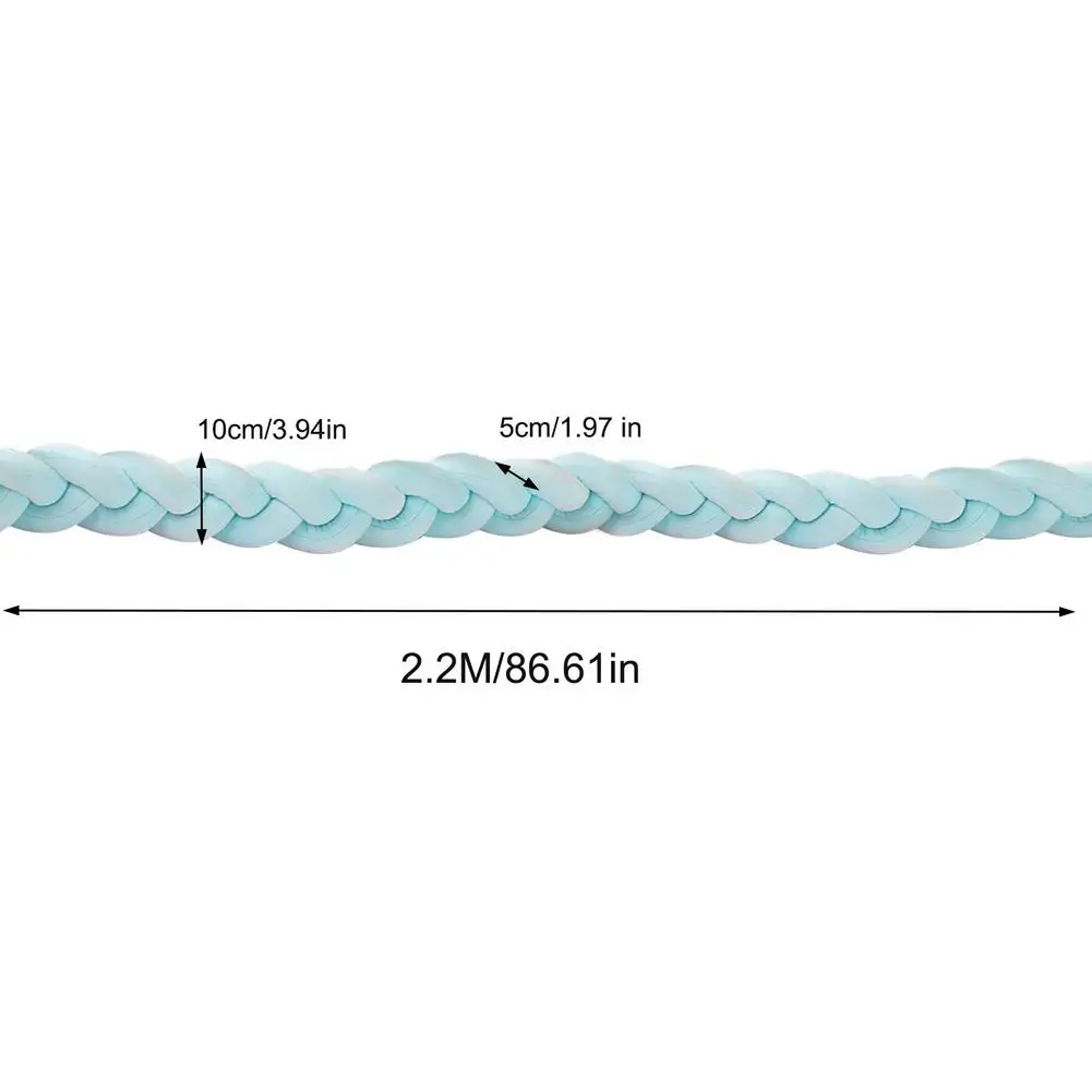 Bed Barrier 2.2M Baby Bed Bumper Soft Twist Braid Knot Infant Pillow Cushion Bumper Protective Cradle Cot Room Decor
