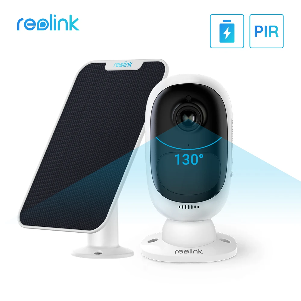 Reolink Argus 2 and Solar Panel Camera WiFi 1080p Full HD 130° viewing angle PIR 2-Way Audio Rechargeable Battery Google Home