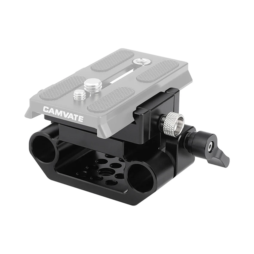 Adaptador de Liberação Base para Kit Rápida com 15mm Camvate Manfrotto Placa Dupla Haste Braçadeira Gaiola Câmera Dslr C2441 - Image 5