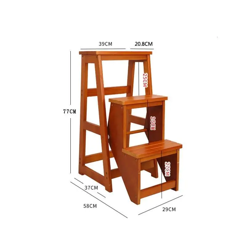 Складывающиеся ШАГ Marchepied податливый пегий Escabeau детей Ванная комната стул Кухня деревянный Escaleta Merdiven стремянок складных алюминиевых Лестница Стул - Цвет: Version M