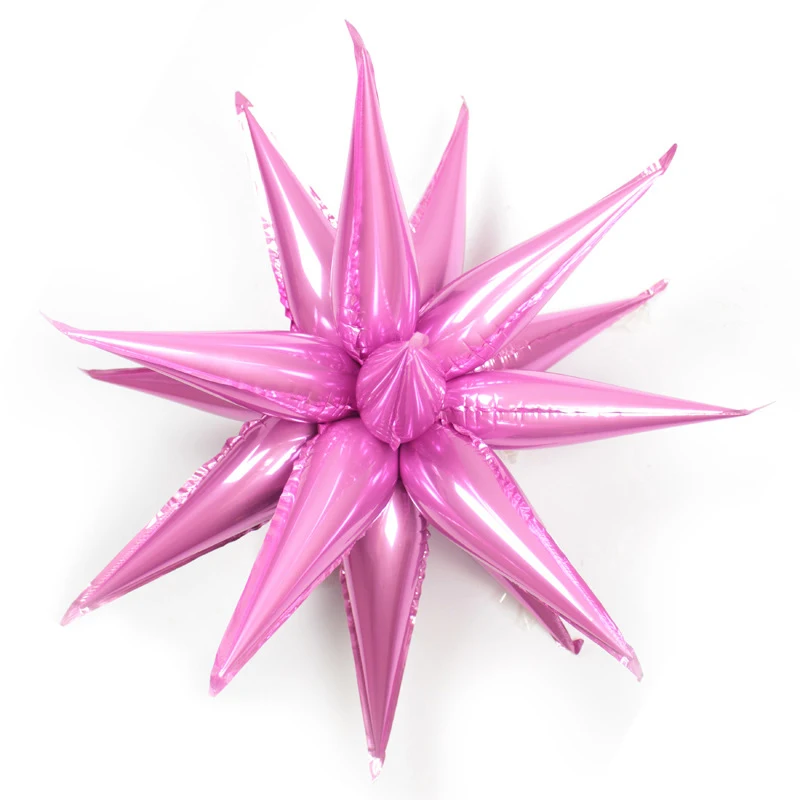 10pcs Explosion star balloons Birthday party opening ceremony Wedding decoration Water drop cone Foil balloons Party Supplies - Цвет: Pink