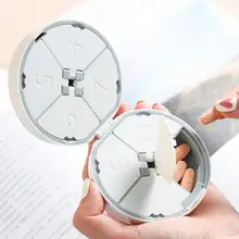 

Pill Case Fashion Bright Color with Cutter 7 Grids Daily Use Tablet Box for Outdoor Pill Box Pill Container