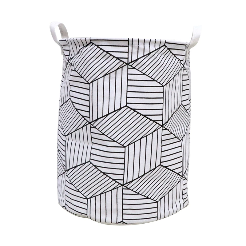1Pc Cloth Art Folding Geometry Dirty Clothes Toys Storage Bucket Household Storage Basket Dirty Clothes Laundry Basket 35x40cm