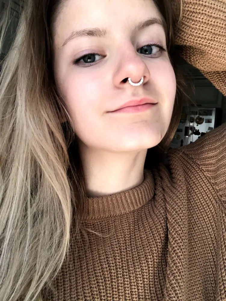 G23titan 16G Titanium Nose Ring Crystal Septum Clicker Ear Rook Nostril Septum Piercing Jewelry Body Accessory - Image 6