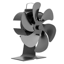 6 Blades Stove Fan Heat Powered Fireplace Thermal Power Quiet Fan or Home Wood Log Burner House Heating Fireplace Circulating Wa