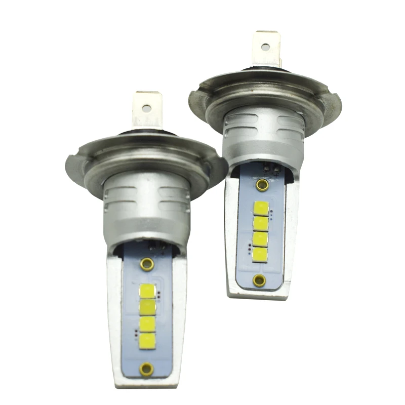 Mayitr 1pair H7 LED CSP Headlight Conversion Kit COB Bulb 55W 10400LM Hi/Lo 6000K White Low Beam Bulbs Fog Lamp