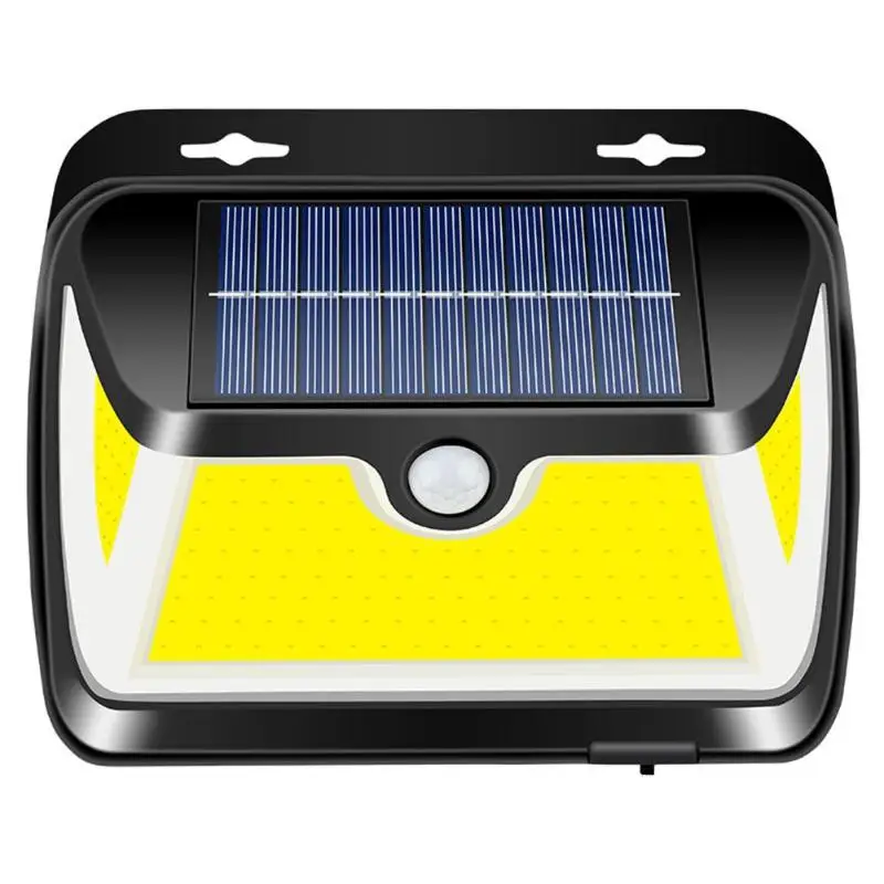 163 светодиодный настенный светильник на солнечной батарее с датчиком движения, водонепроницаемый 3 сторонний светильник, водонепроницаемый Солнечный свет для украшения сада