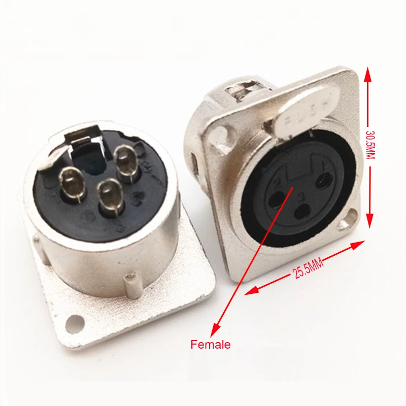 Панель Шасси металлический квадратный микрофон jack Enchufe 3PIN XLR разъем 3PIN Мужской Женский Разъем провода разъем XLR jack