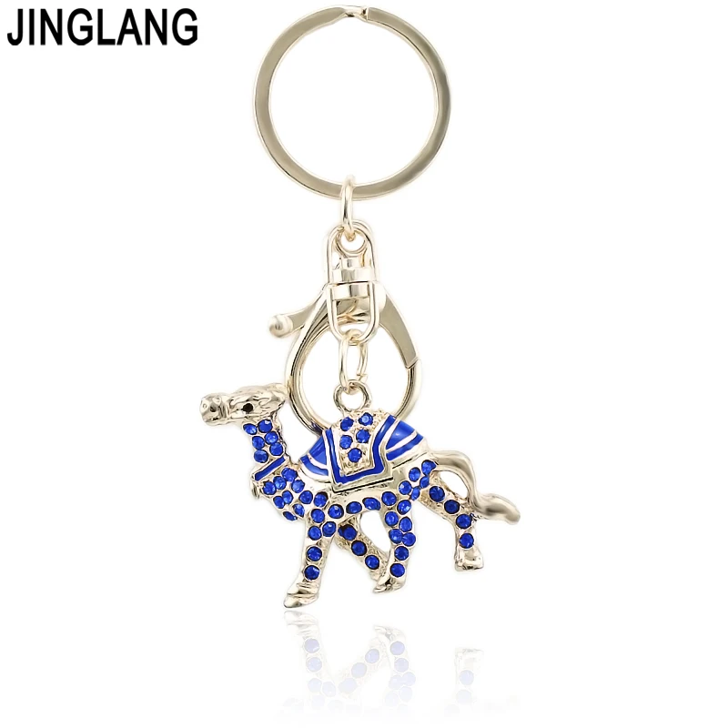 Брелок JINGLANG с застежкой-лобстером золотого цвета эмалью и стразами брелки для