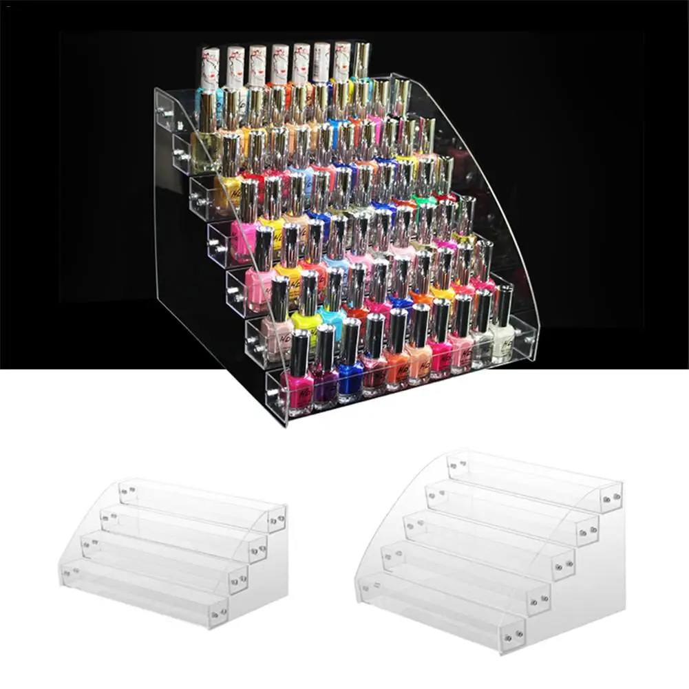  New Multi-layer Transparent Acrylic Display Stand Lipstick Nail Polish Cosmetic Stand Holder Manicu